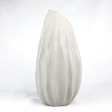 Load image into Gallery viewer, Pod Vase Ceramics Living Green Decor LARGE White Etched