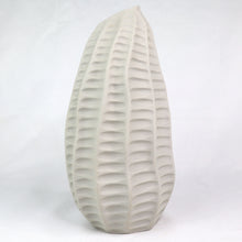 Load image into Gallery viewer, Pod Vase Ceramics Living Green Decor LARGE White Ripple