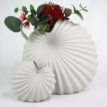 Load image into Gallery viewer, Spiral Vase Chalk Etch Ceramics Living Green Decor