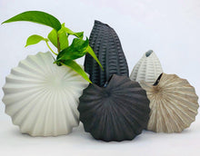 Load image into Gallery viewer, Spiral Vase Chalk Etch Ceramics Living Green Decor