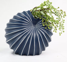 Load image into Gallery viewer, Spiral Vase Indigo Blue Ceramics Living Green Decor