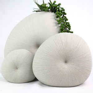 Mollusc Vase Monochrome Ceramics Living Green Decor 