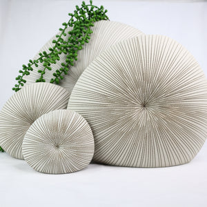 Mollusc Vase Pinstripe Ceramics Living Green Decor 