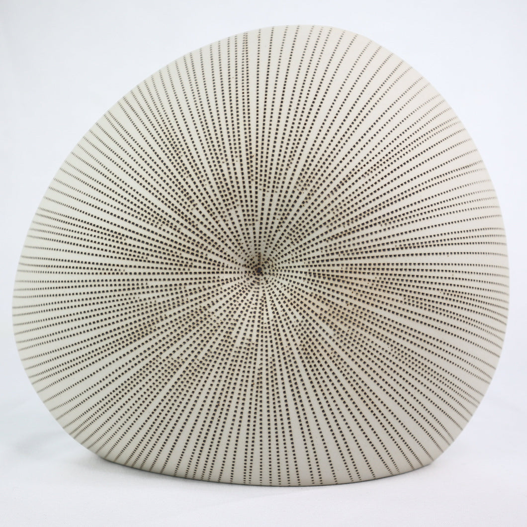 Mollusc Vase Pinstripe Ceramics Living Green Decor MEDIUM Brown 