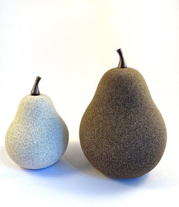 Pears Sand Ceramics Living Green Decor SAND PEAR SET OF 2 Brown/ White 