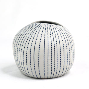 Pebble Chalk Pinstripe Ceramics Living Green Decor MEDIUM INK Pinstripe 