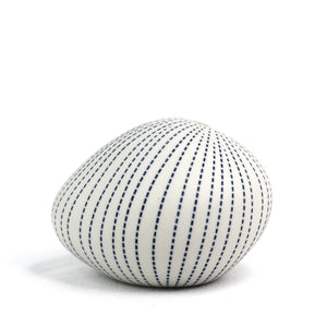 Pebble Chalk Pinstripe Ceramics Living Green Decor SMALL INK Pinstripe 