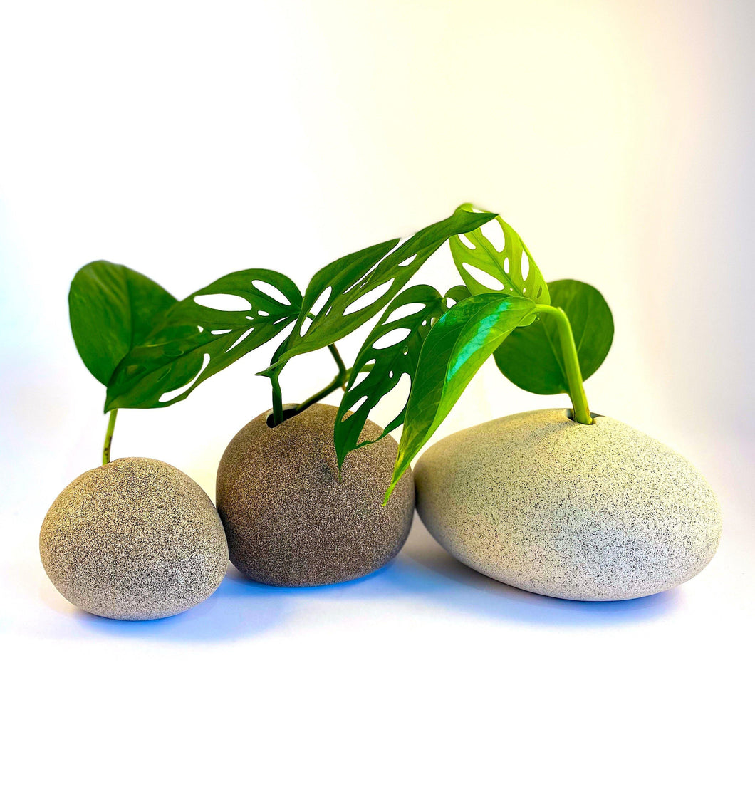 Pebble Sand Sets Ceramics Living Green Decor Mixed Sand Set of 3 