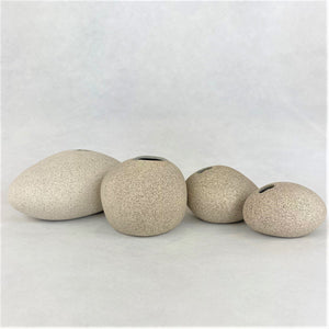 Pebble Sand Sets Ceramics Living Green Decor White Sand Set of 4 