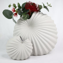 Load image into Gallery viewer, Spiral Vase Chalk Etch Ceramics Living Green Decor 

