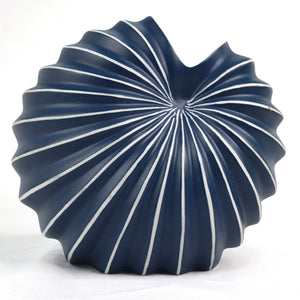 Spiral Vase Indigo Blue Ceramics Living Green Decor MEDIUM 