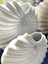 Load image into Gallery viewer, Spiral Vase Pinstripe Ceramics Living Green Decor 
