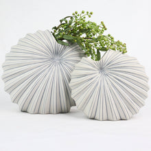 Load image into Gallery viewer, Spiral Vase Pinstripe Ceramics Living Green Decor 
