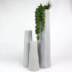 Tube Vase Ceramics Living Green Decor 
