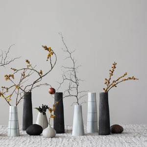 Tube Vase Ceramics Living Green Decor 