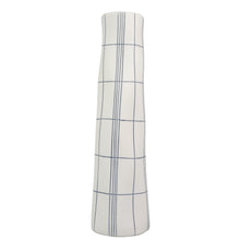 Load image into Gallery viewer, Tube Vase Ceramics Living Green Decor LARGE Plaid 
