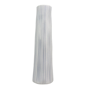 Tube Vase Ceramics Living Green Decor LARGE Stripe 