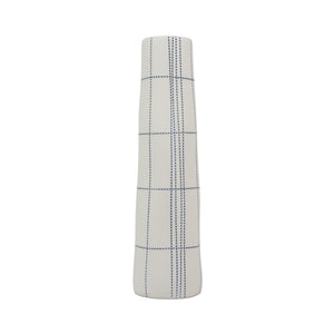 Tube Vase Ceramics Living Green Decor MEDIUM Plaid 