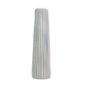 Tube Vase Ceramics Living Green Decor MEDIUM Stripe 
