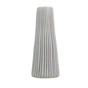 Tube Vase Ceramics Living Green Decor SMALL Stripe 