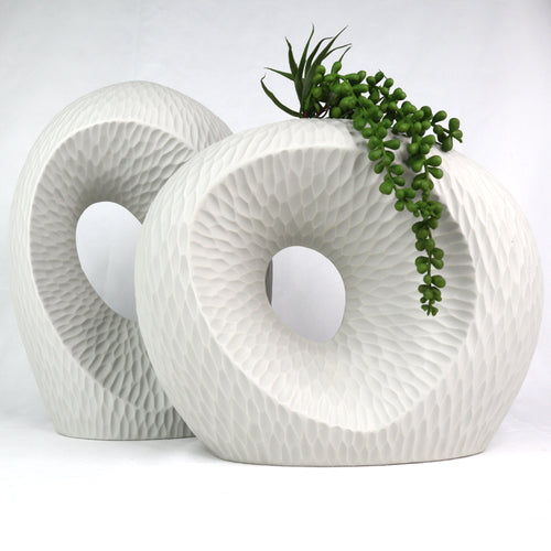 Vortex Vase Ceramics Living Green Decor 