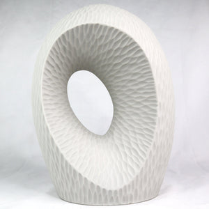 Vortex Vase Ceramics Living Green Decor TALL White 
